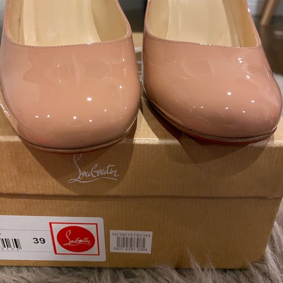Baobab Block 85 Heel Christian Louboutin Pump 39, Nude. - Picture 8 of 9